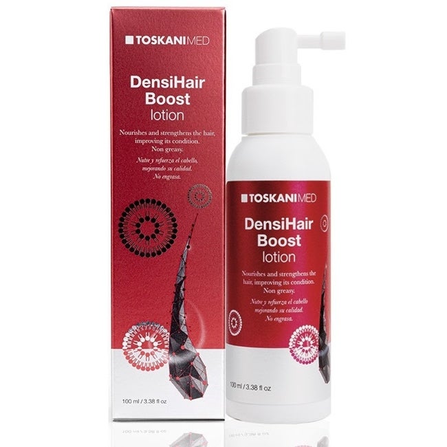 Loción potenciadora del cabello Toskani Densi.